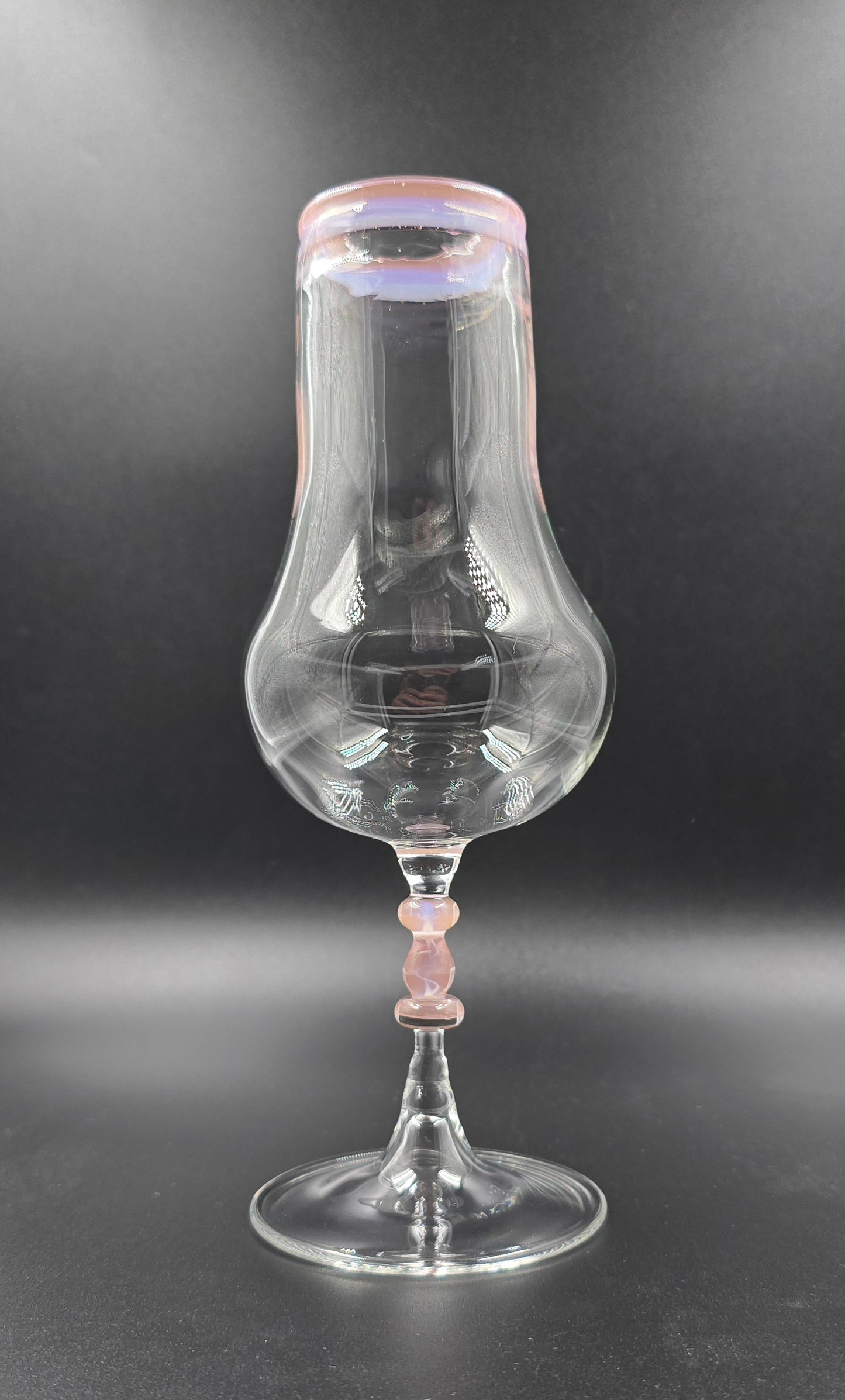 Oil Lamp Goblet w/ pink accents